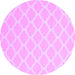 Round Trellis Purple Modern Rug, con2271pur