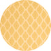 Round Trellis Brown Modern Rug, con2271brn