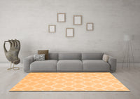 Machine Washable Trellis Orange Modern Rug, wshcon2271org