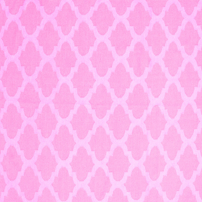 Square Machine Washable Trellis Pink Modern Rug, wshcon2271pnk