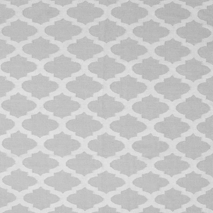 Round Machine Washable Trellis Gray Modern Rug, wshcon2271gry