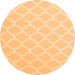 Square Trellis Orange Modern Rug, con2271org