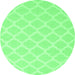 Round Trellis Emerald Green Modern Rug, con2271emgrn