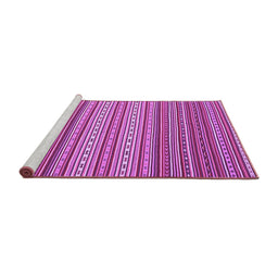 Sideview of Machine Washable Oriental Purple Traditional Area Rugs, wshcon2272pur