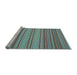 Sideview of Machine Washable Oriental Light Blue Traditional Rug, wshcon2272lblu