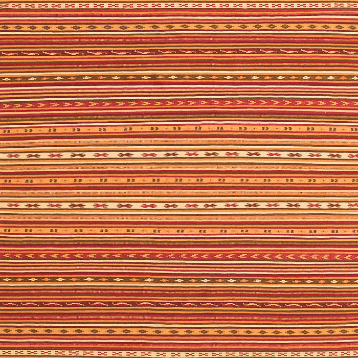 Round Machine Washable Oriental Orange Traditional Area Rugs, wshcon2272org