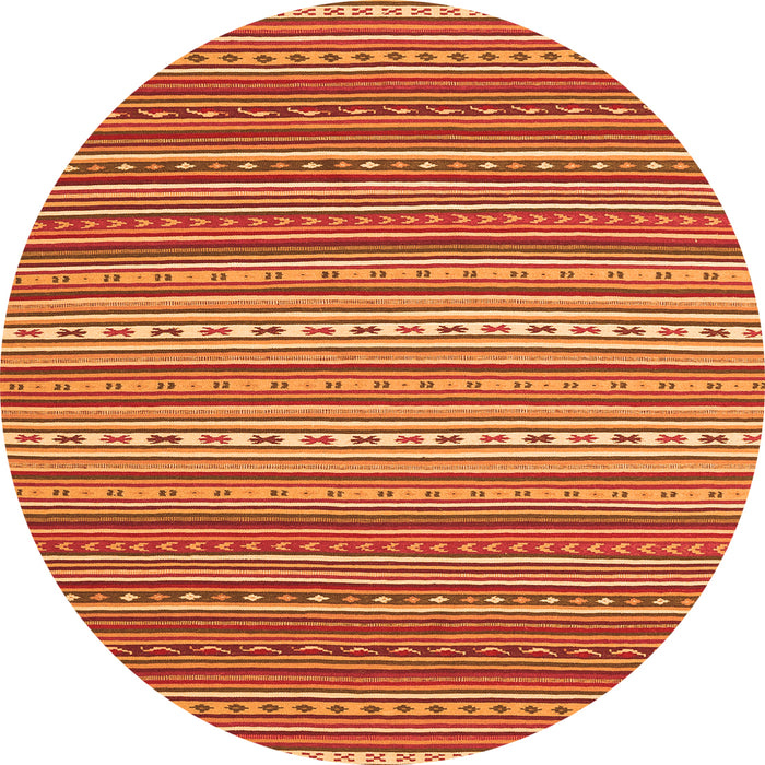 Square Oriental Orange Traditional Rug, con2272org