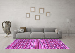 Machine Washable Oriental Purple Traditional Area Rugs in a Living Room, wshcon2272pur