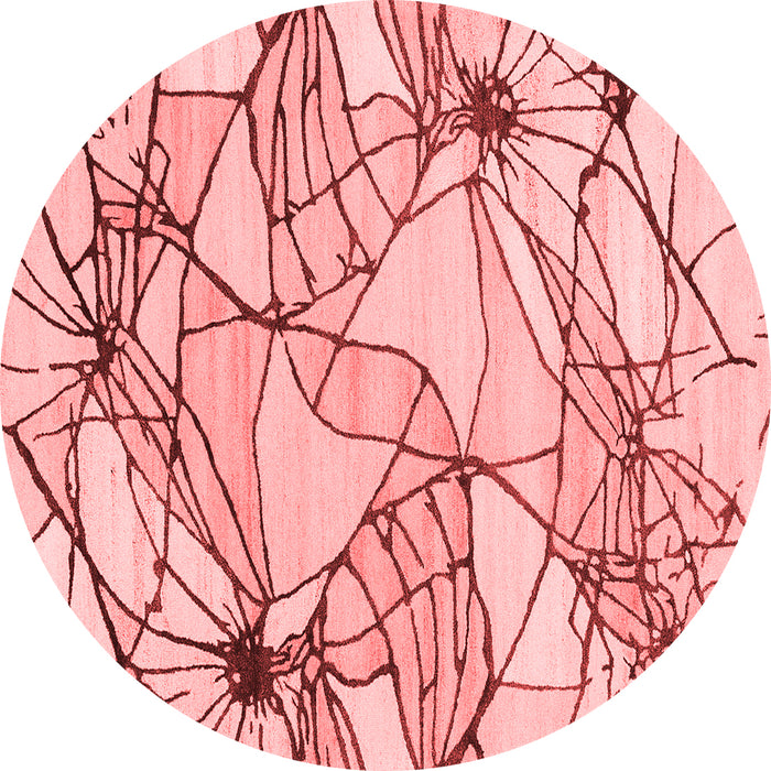 Machine Washable Abstract Red Contemporary Rug, wshcon2273red