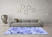 Machine Washable Abstract Blue Contemporary Rug in a Living Room, wshcon2273blu