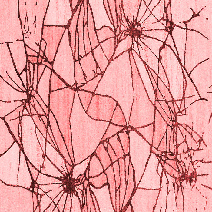 Machine Washable Abstract Red Contemporary Rug, wshcon2273red