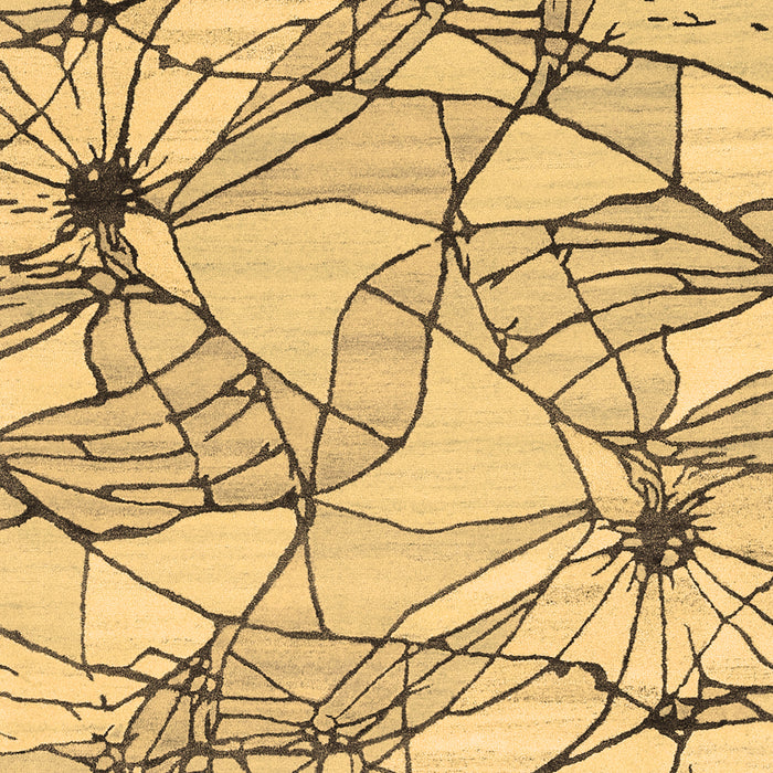 Machine Washable Abstract Brown Contemporary Rug, wshcon2273brn