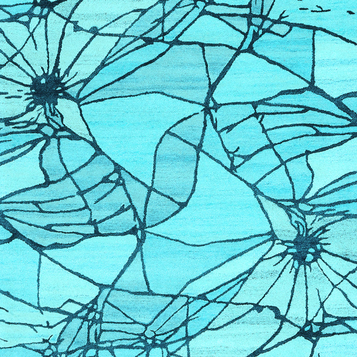Abstract Light Blue Contemporary Rug, con2273lblu