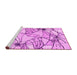 Sideview of Machine Washable Abstract Pink Contemporary Rug, wshcon2273pnk