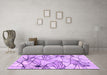 Machine Washable Abstract Purple Contemporary Area Rugs in a Living Room, wshcon2273pur