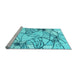 Sideview of Machine Washable Abstract Light Blue Contemporary Rug, wshcon2273lblu