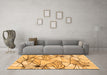 Machine Washable Abstract Orange Contemporary Area Rugs in a Living Room, wshcon2273org