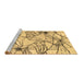 Sideview of Machine Washable Abstract Brown Contemporary Rug, wshcon2273brn