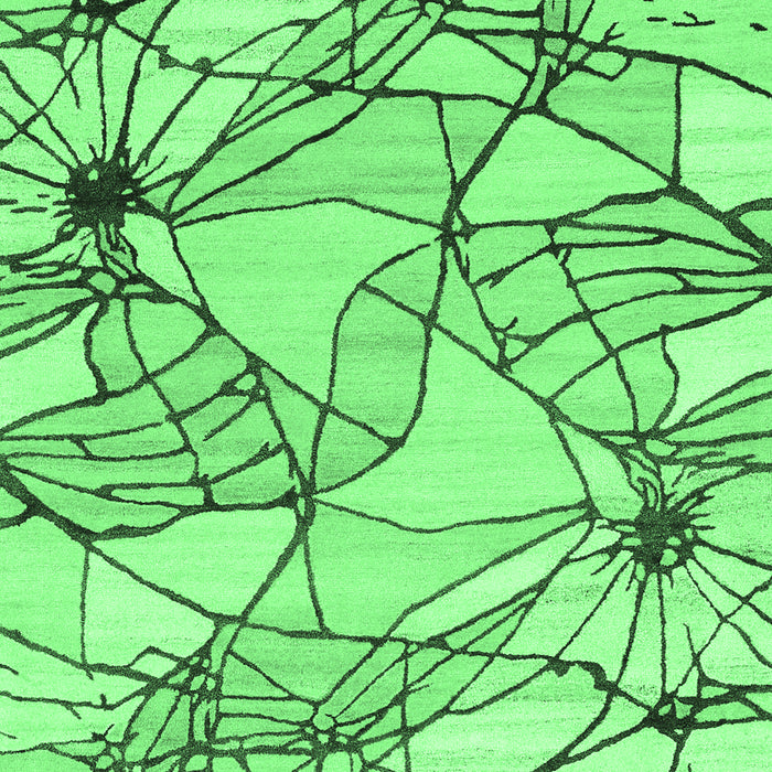 Abstract Emerald Green Contemporary Rug, con2273emgrn