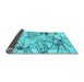 Sideview of Abstract Light Blue Contemporary Rug, con2273lblu