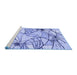 Sideview of Machine Washable Abstract Blue Contemporary Rug, wshcon2273blu