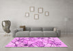 Machine Washable Abstract Pink Contemporary Rug in a Living Room, wshcon2273pnk