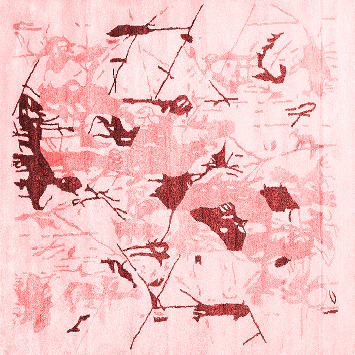 Solid Red Modern Rug, con2274red