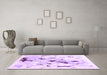 Machine Washable Solid Purple Modern Area Rugs in a Living Room, wshcon2274pur