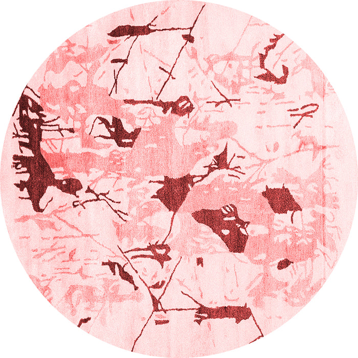 Machine Washable Solid Red Modern Rug, wshcon2274red