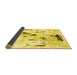 Sideview of Solid Yellow Modern Rug, con2274yw