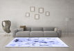 Machine Washable Solid Blue Modern Rug in a Living Room, wshcon2274blu