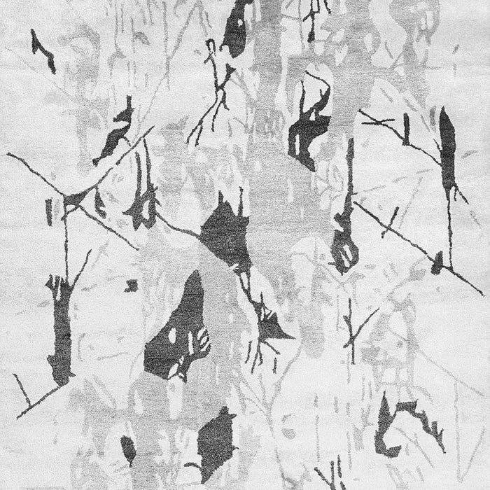 Serging Thickness of Machine Washable Solid Gray Modern Rug, wshcon2274gry