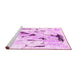 Sideview of Machine Washable Solid Pink Modern Rug, wshcon2274pnk