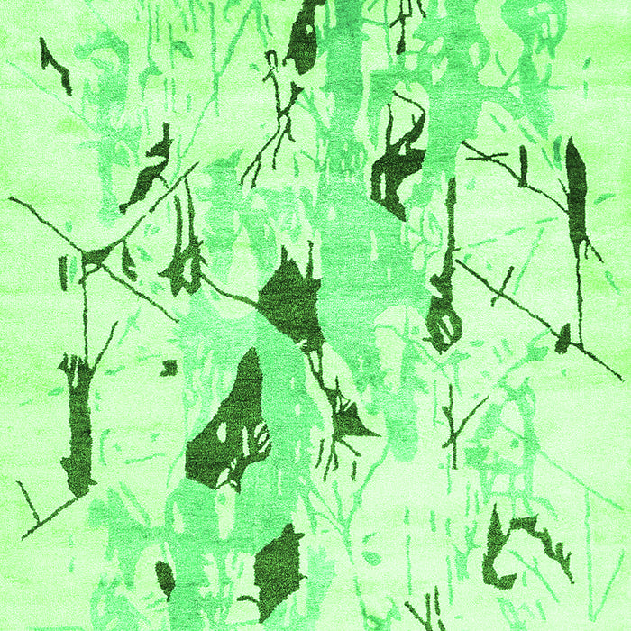 Solid Green Modern Rug, con2274grn