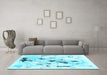 Machine Washable Solid Light Blue Modern Rug in a Living Room, wshcon2274lblu