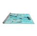 Sideview of Machine Washable Solid Light Blue Modern Rug, wshcon2274lblu