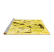 Sideview of Machine Washable Solid Yellow Modern Rug, wshcon2274yw