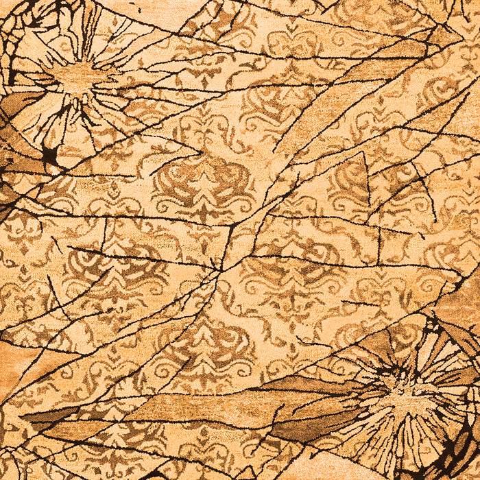 Serging Thickness of Machine Washable Abstract Orange Contemporary Area Rugs, wshcon2275org