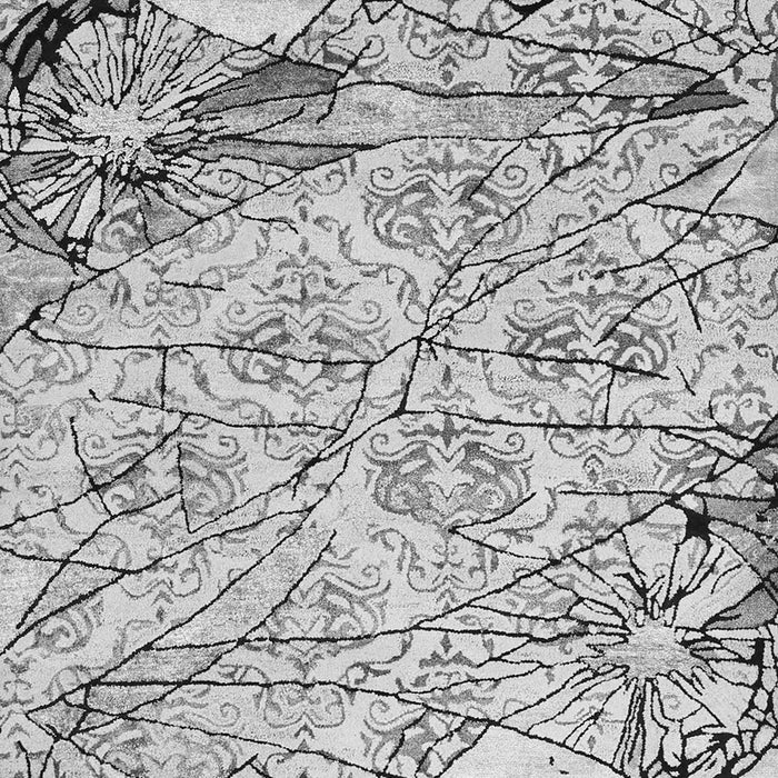 Serging Thickness of Machine Washable Abstract Gray Contemporary Rug, wshcon2275gry