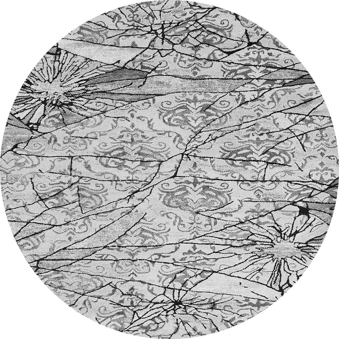 Machine Washable Abstract Gray Contemporary Rug, wshcon2275gry