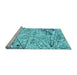 Sideview of Machine Washable Abstract Light Blue Contemporary Rug, wshcon2275lblu