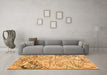 Machine Washable Abstract Orange Contemporary Area Rugs in a Living Room, wshcon2275org