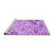 Sideview of Machine Washable Abstract Purple Contemporary Area Rugs, wshcon2275pur