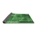 Sideview of Patchwork Emerald Green Transitional Rug, con2276emgrn