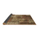 Sideview of Patchwork Brown Transitional Rug, con2276brn