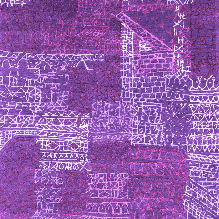 Patchwork Purple Transitional Rug, con2276pur