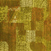 Square Patchwork Yellow Transitional Rug, con2276yw