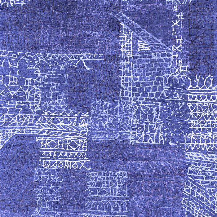 Patchwork Blue Transitional Rug, con2276blu