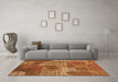 Machine Washable Patchwork Orange Transitional Area Rugs in a Living Room, wshcon2276org