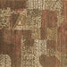 Square Patchwork Brown Transitional Rug, con2276brn